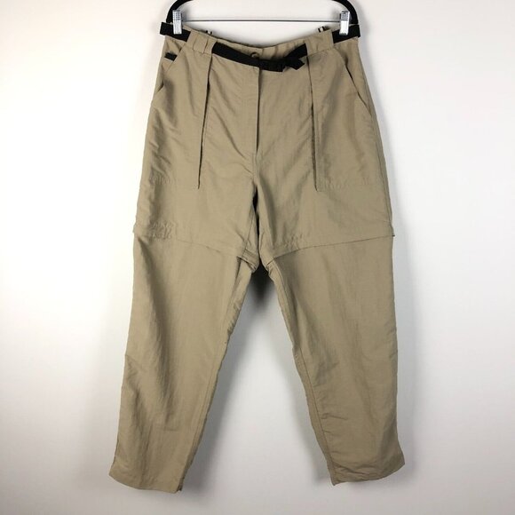 North Face Cargo Convertible Hiking Pants Shorts Men XL Tan Nylon 30" - Picture 1 of 11